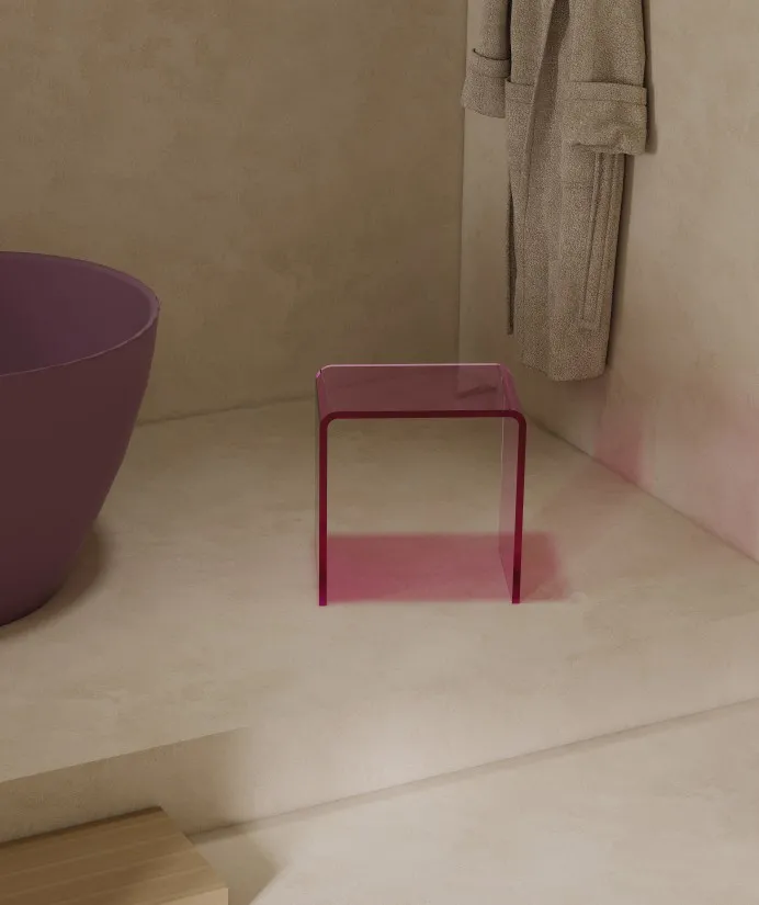 BZ26-01R Unique Desigh Premium Transparent Resin Stool