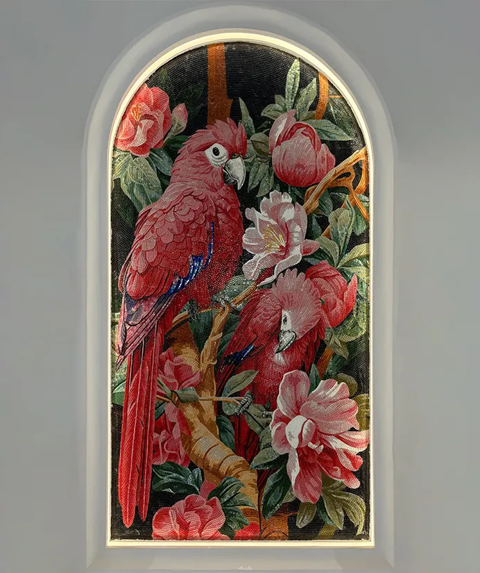 BZ28-01 "Blooming Plumage" Crystal Mosaic Artwork