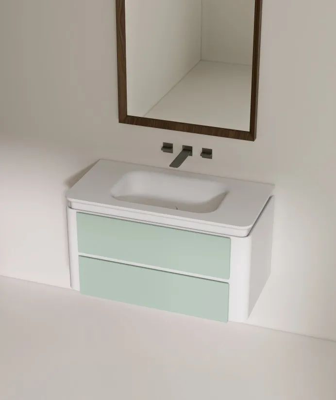 BZ18-02S Premium Designer Solid Surface Bathroom Cabinet