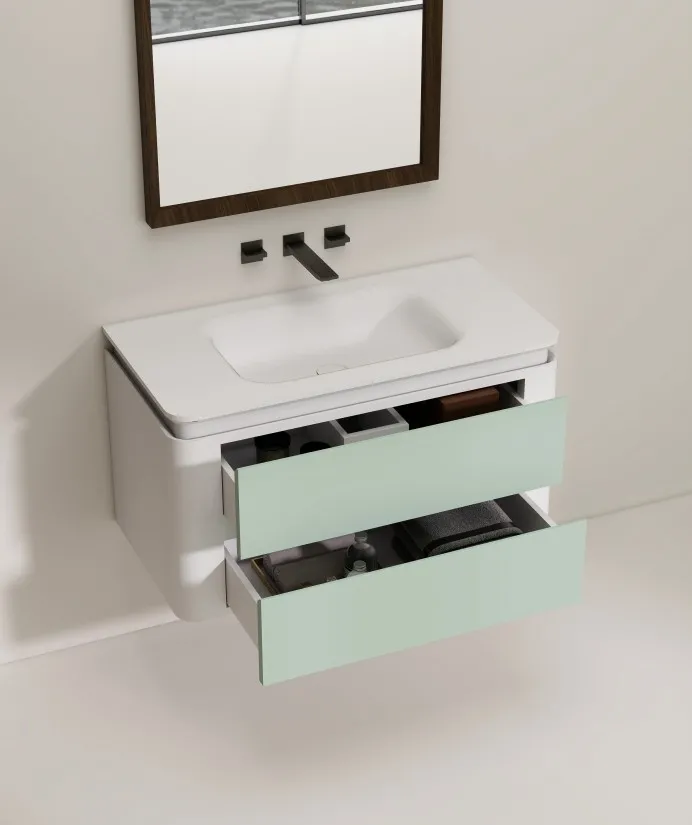 BZ18-02S Premium Designer Solid Surface Bathroom Cabinet
