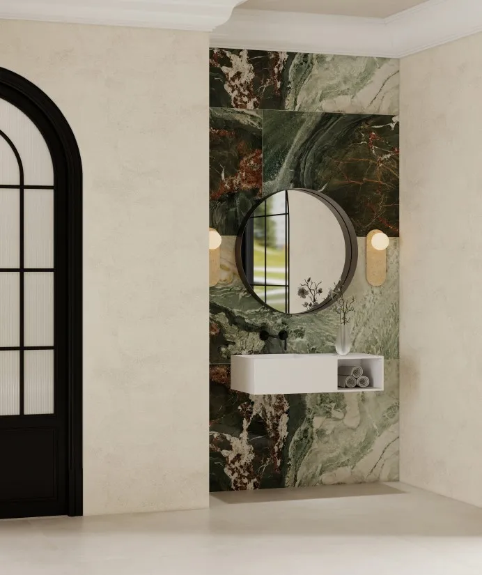 BZ09-01S Elegant Durable Wall-hung Solid Surface Basin