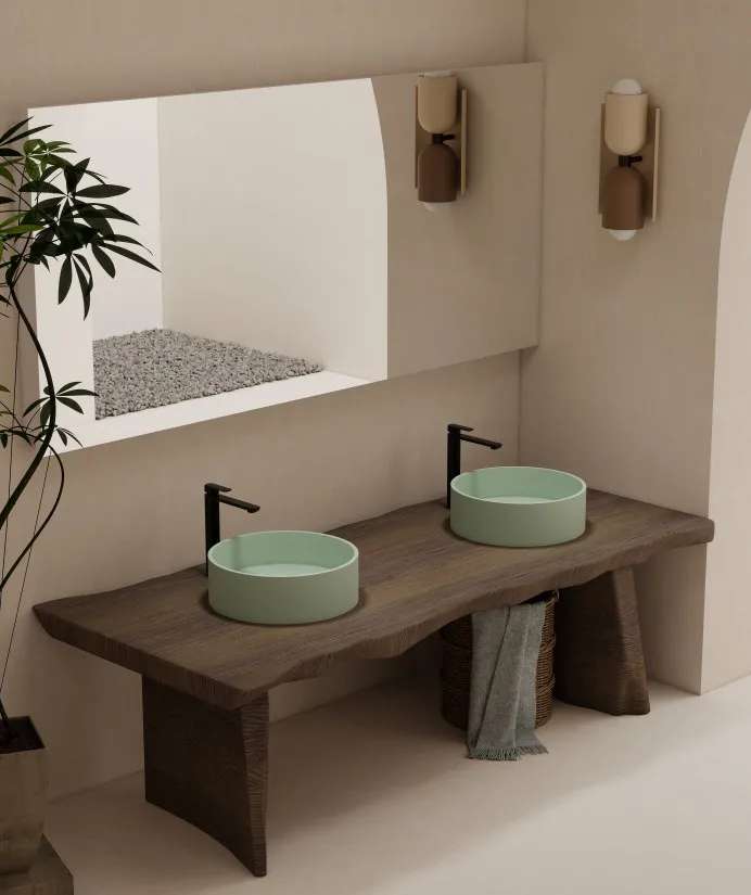 BZ06-02S Round Fashion Countertop Solid Surface Wash Basin