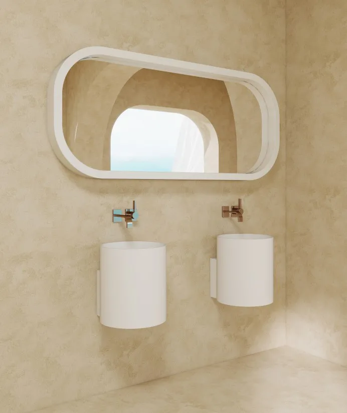 BZ08-02S Wang-hung Round Pedestal Solid Surface Wash Basin