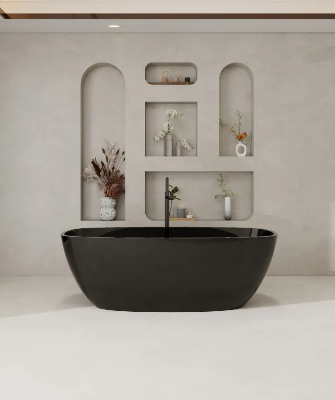 BZ01-14R Rectangular Non-porous Freestanding Resin Bathtub
