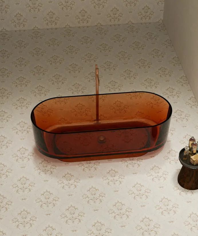 BZ01-15R Crystal Popular Freestanding Resin Bathtub