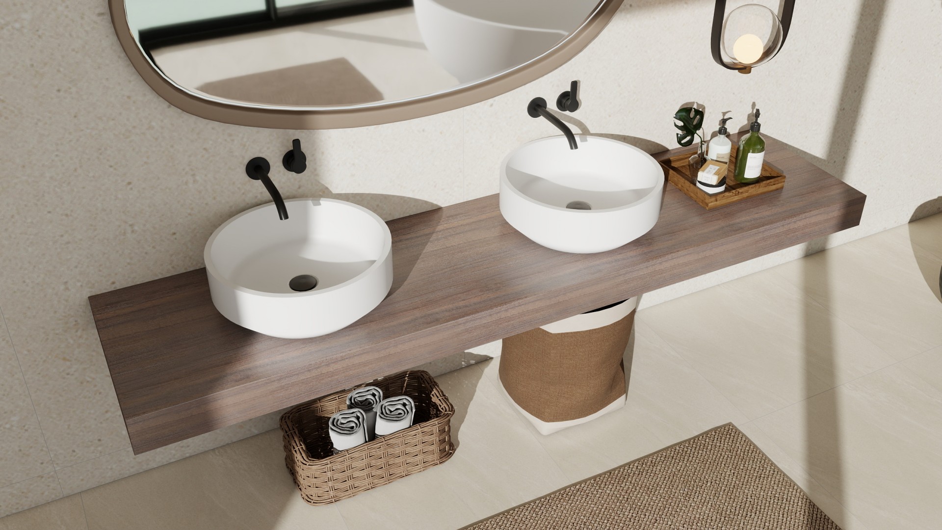 BZ06-04S Countertop Solid Surface Wash Basin