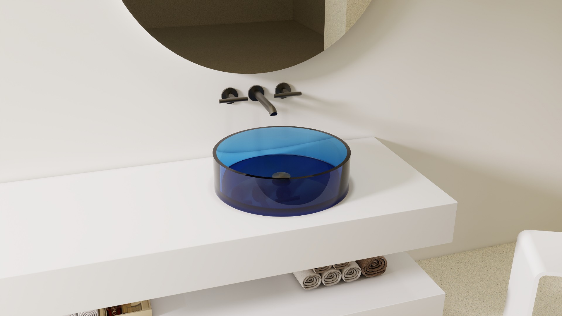 BZ06-02R Countertop Resin Wash Basin