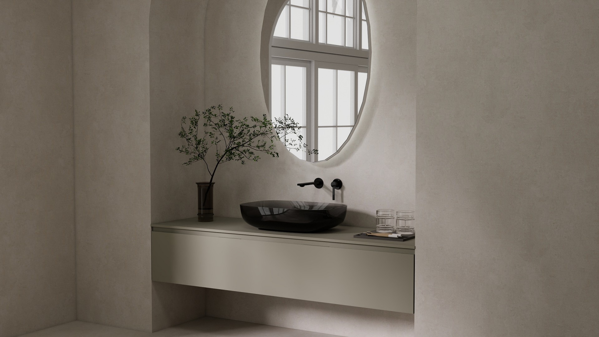 BZ06-09R Countertop Resin Wash Basin