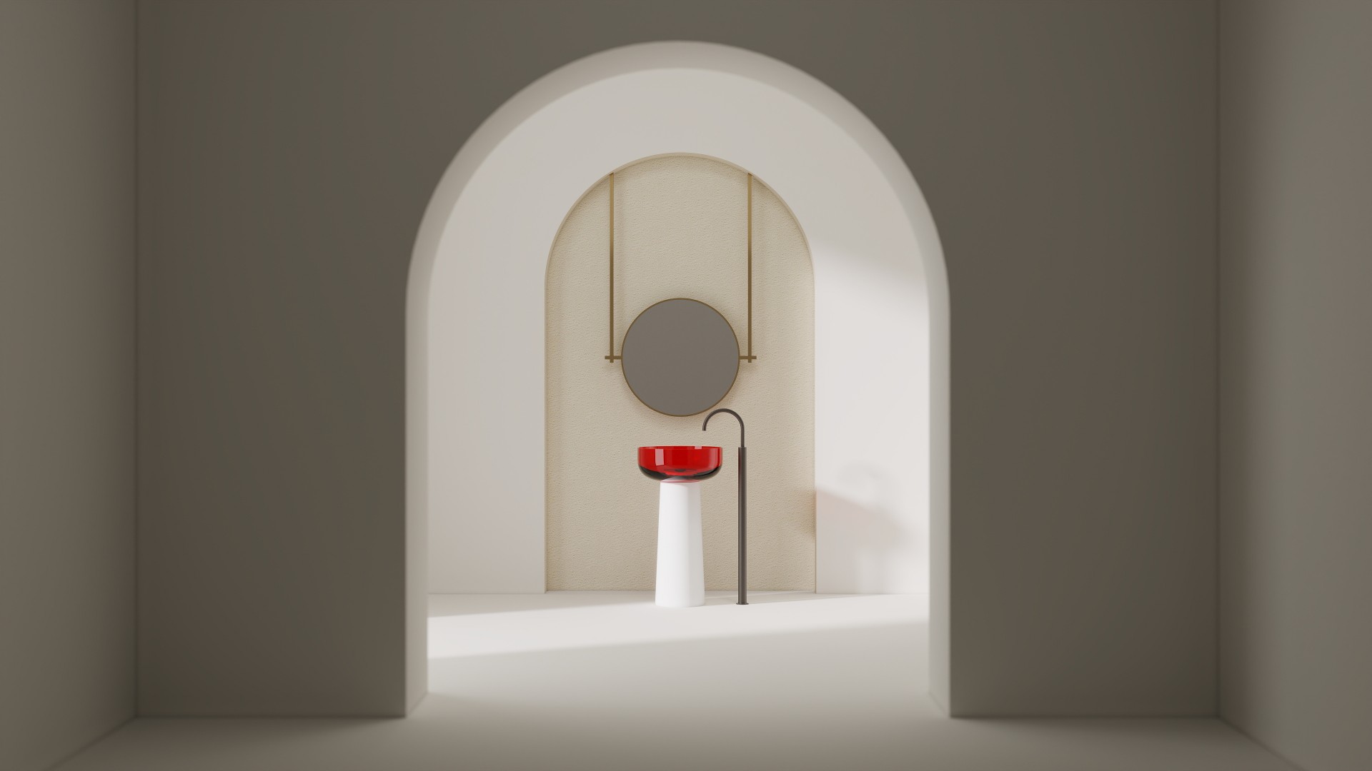 BZ08-08R Pedestal Resin Wash Basin