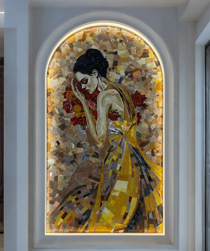 How Custom Mosaic Art Improves Bathroom Lighting and Reflection